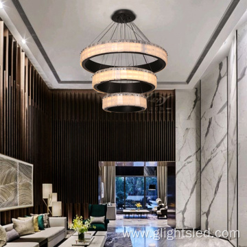 Hotel Round Glass Led Chandelier Pendant Lamp